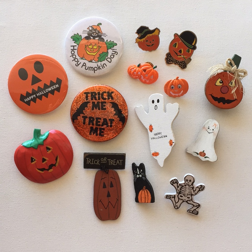 Vintage Bundle Lot of Halloween Brooches Lapel Pin